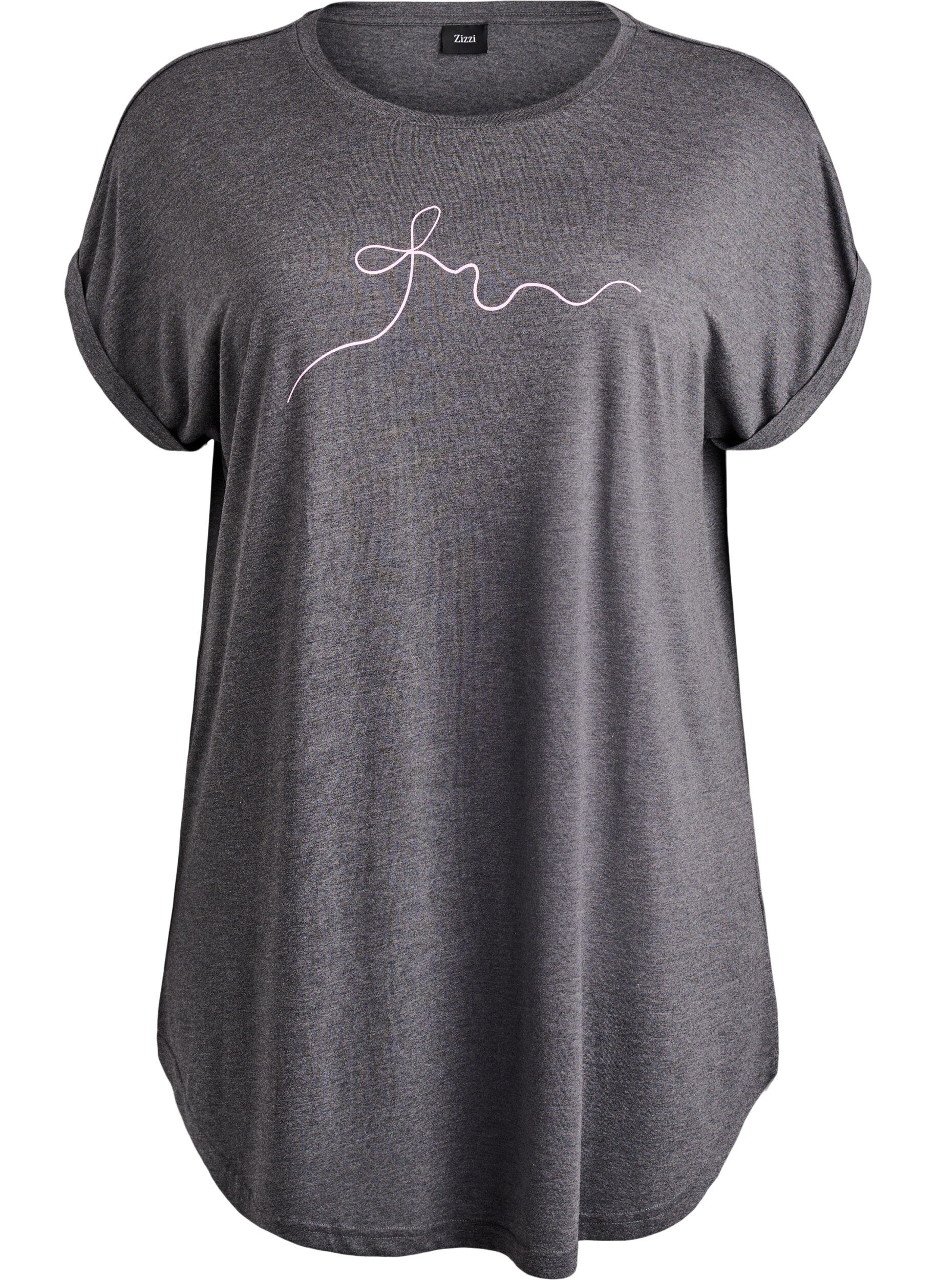 Kort&auml;rmat nattlinne med texttryck