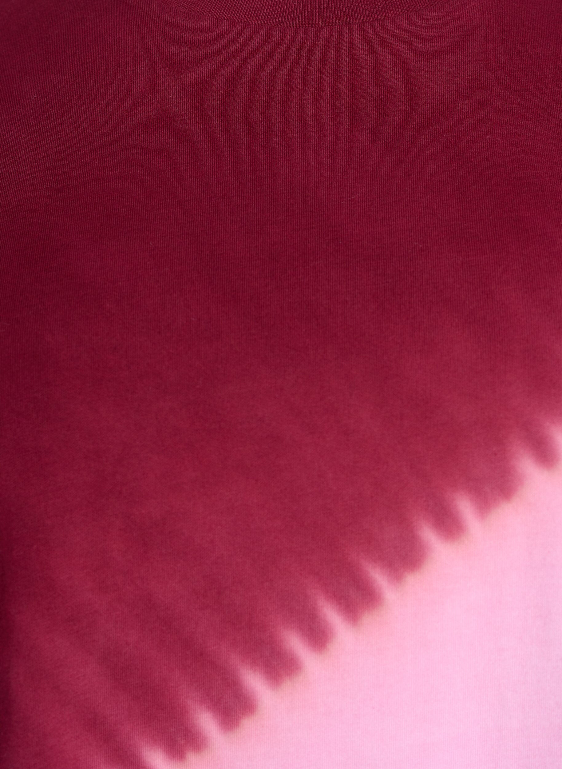 Zizzi Dip-dye T-shirt i ekologisk bomull, R&ouml;d, Packshot image number 2