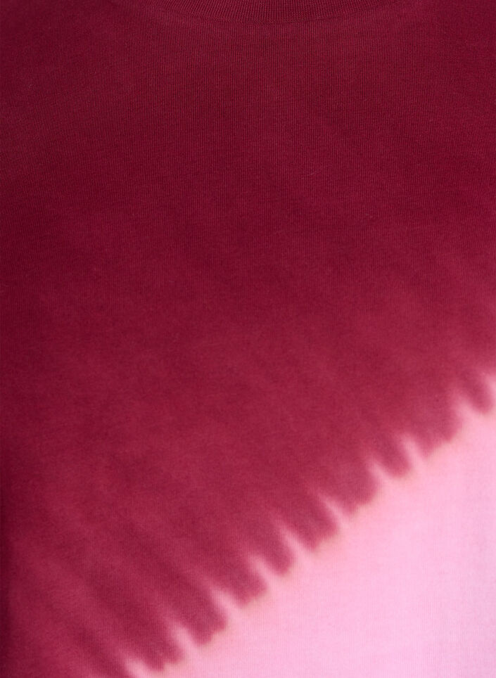 Dip-dye T-shirt i ekologisk bomull, Röd, Packshot image number 2