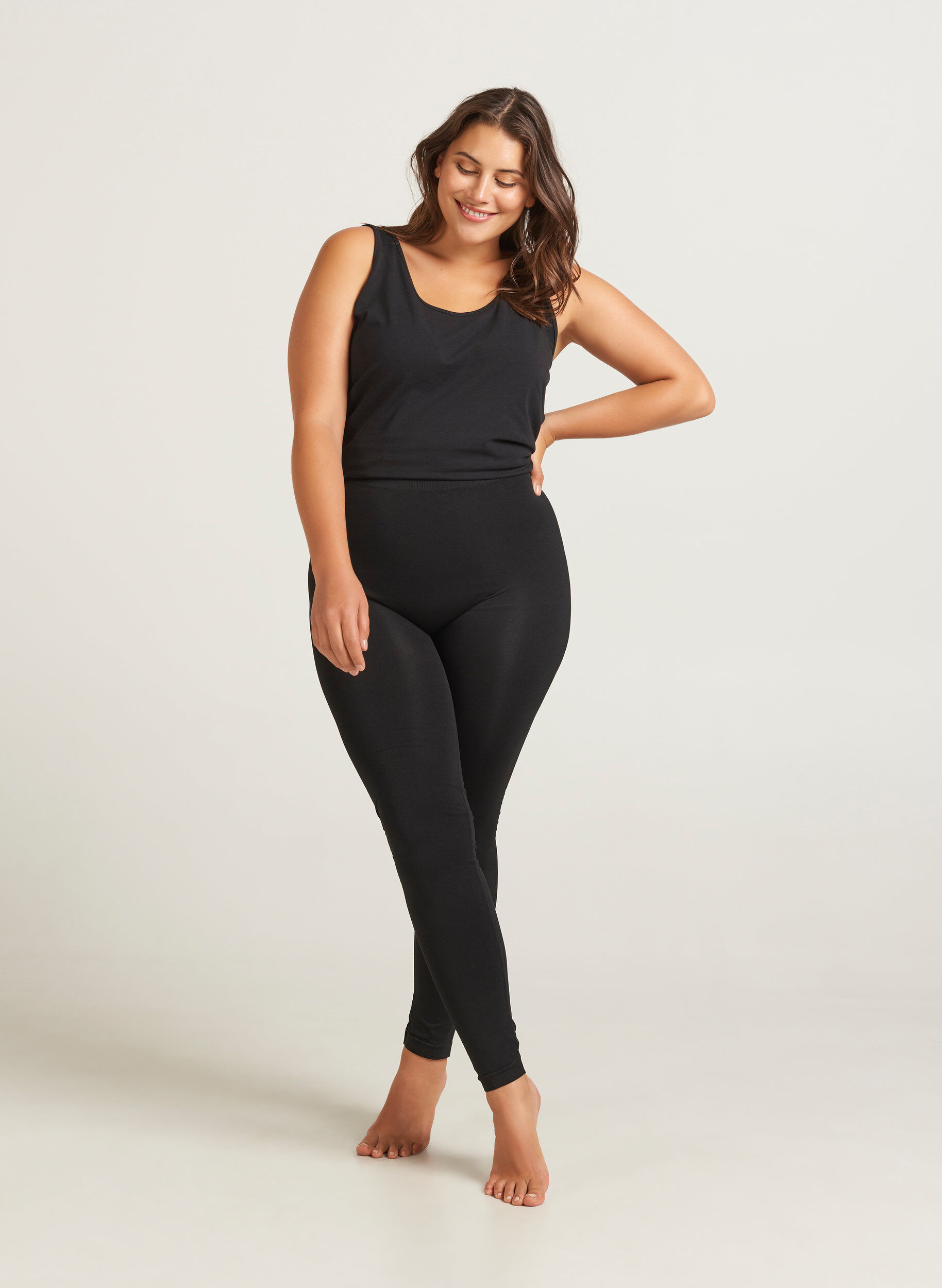 Zizzi S&ouml;ml&ouml;sa leggings, Black, Model image number 0