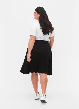 2-pack kjol i viskos, Black / Black Y/D, Model image number 1