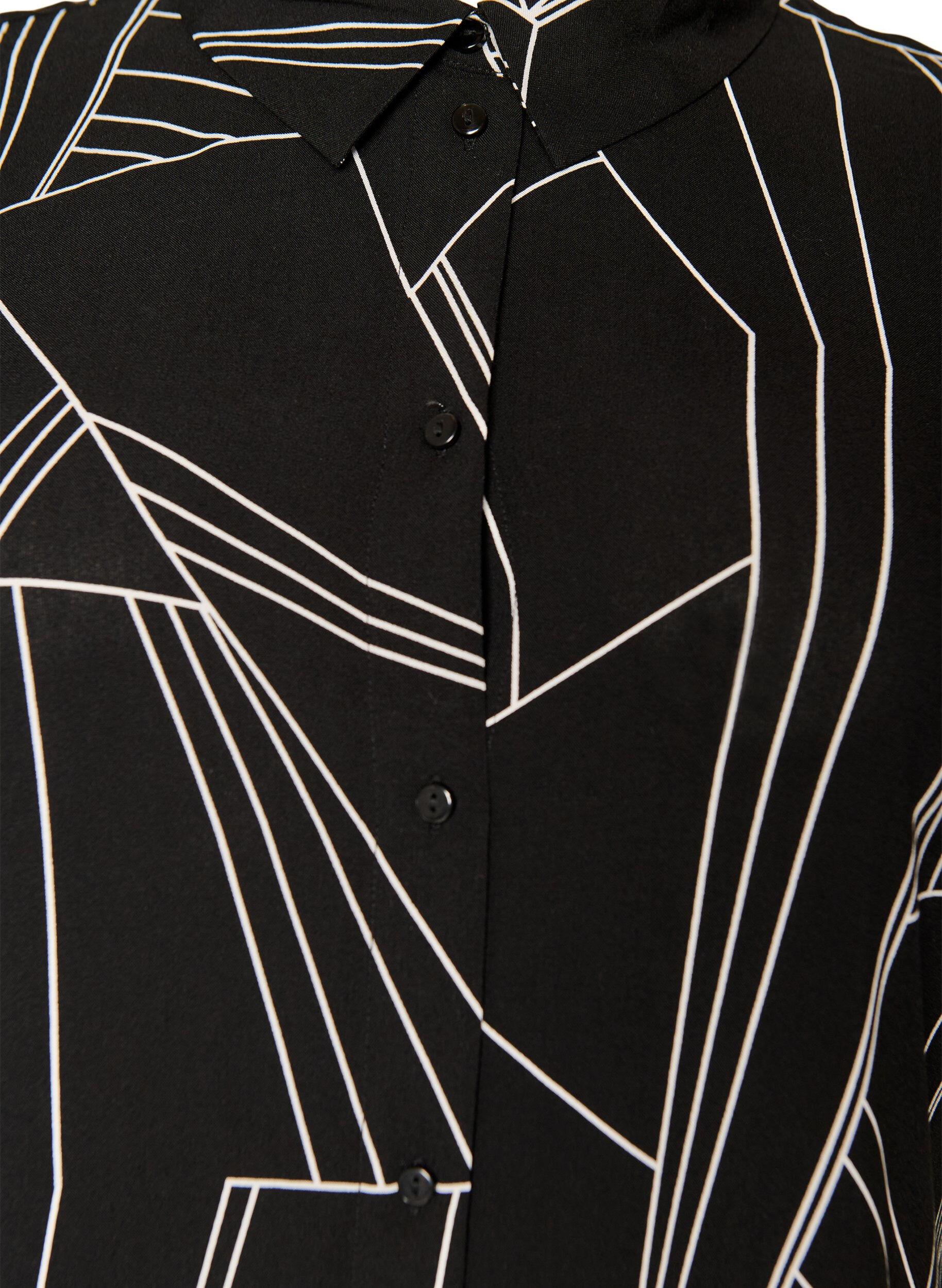 Zizzi L&ouml;s l&aring;ng skjorta i viskos, Svart, Packshot image number 2