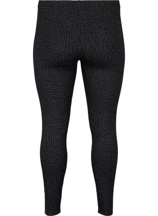 Viskos leggings med tryck, Black Art, Packshot image number 1