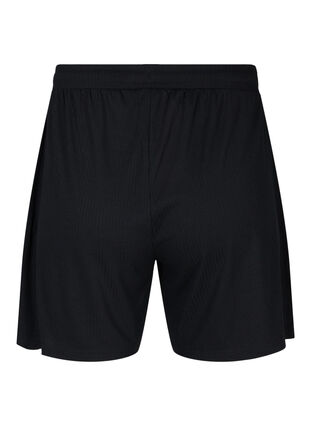 Ribbade shorts med fickor, Black, Packshot image number 1