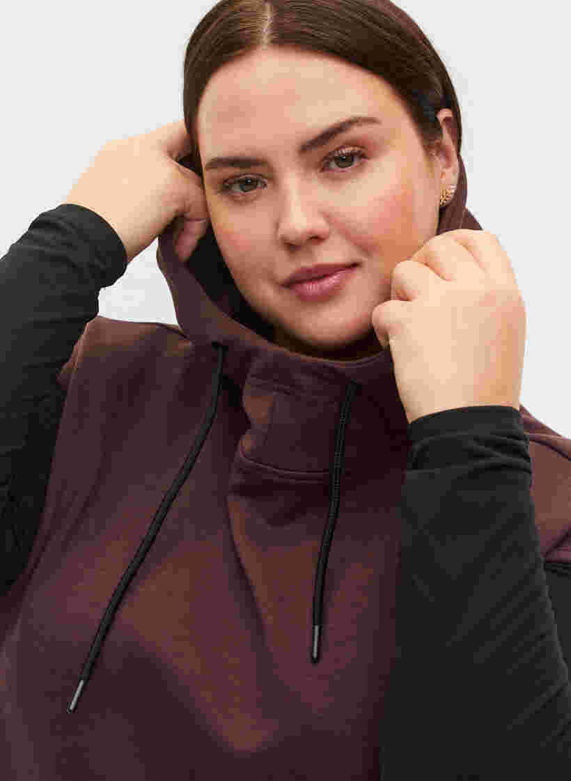 Kortärmad sweatshirt med huva, Brown Red Ass, Model image number 2