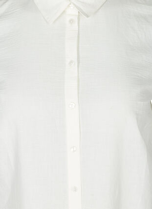 Kortärmad tunika med broderie anglaise, Bright White, Packshot image number 2
