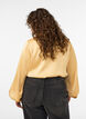Blus med skjortkrage och v-ringning, Gul, Model image number 2