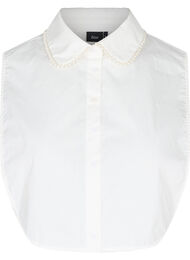 Skjortkrage med pärlor, Bright White