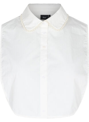 Skjortkrage med pärlor, Bright White, Packshot image number 0