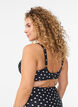 Vadderad bikinitopp med tryck, Svart, Model image number 1