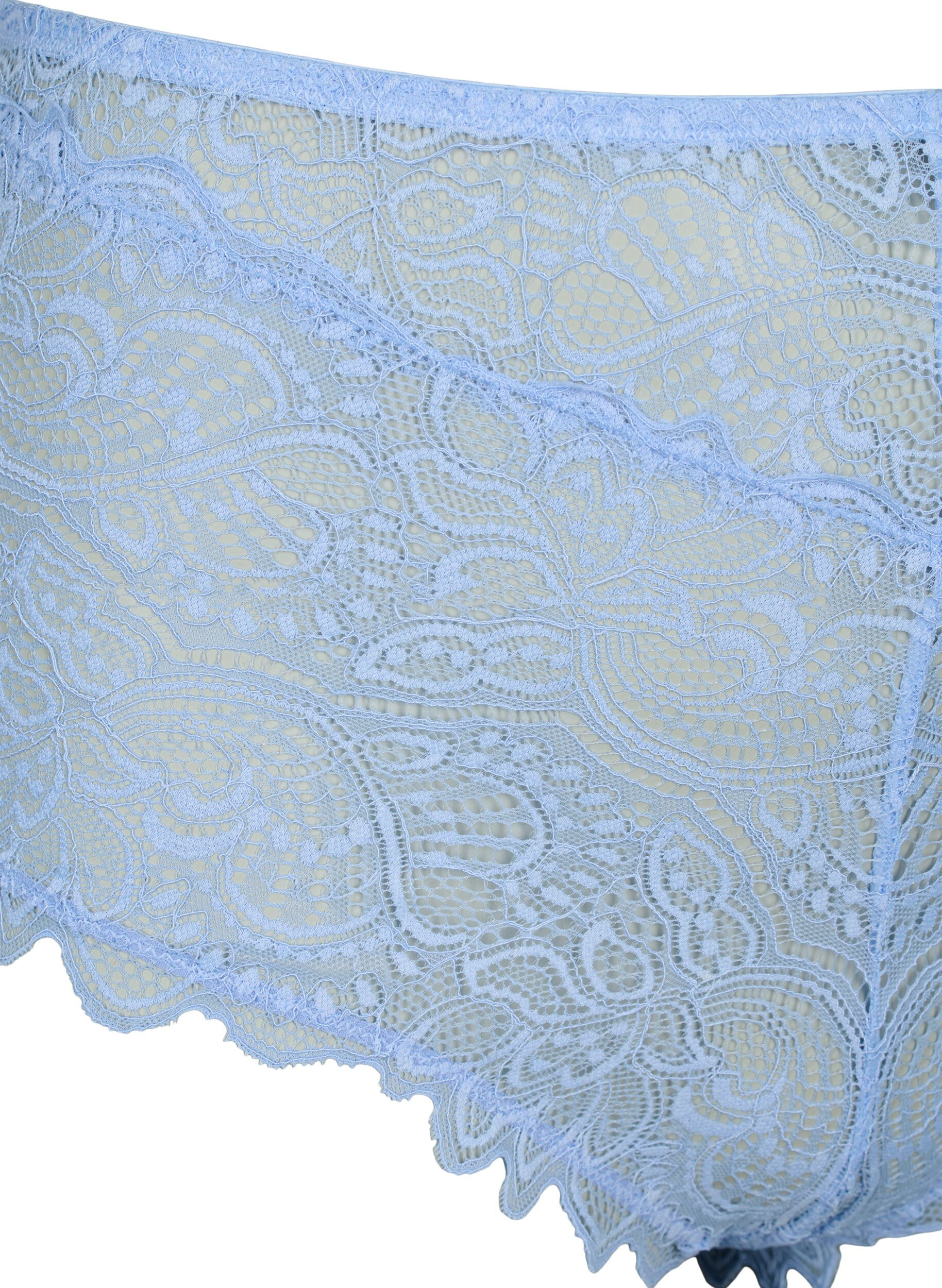 Zizzi Trosor i spets med normalh&ouml;g midja, Serenity, Packshot image number 2