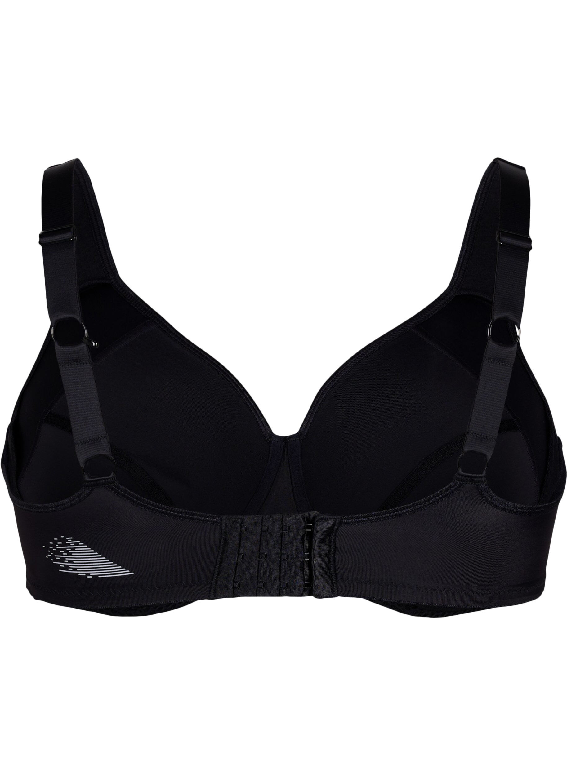 Zizzi CORE, HIGH SUPPORT WIRE BRA - Sport-bh med bygel, Svart, Packshot image number 1