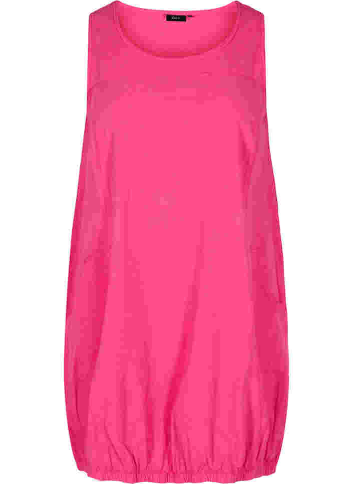 Ärmlös klänning i bomull, Fuchsia Purple, Packshot image number 0