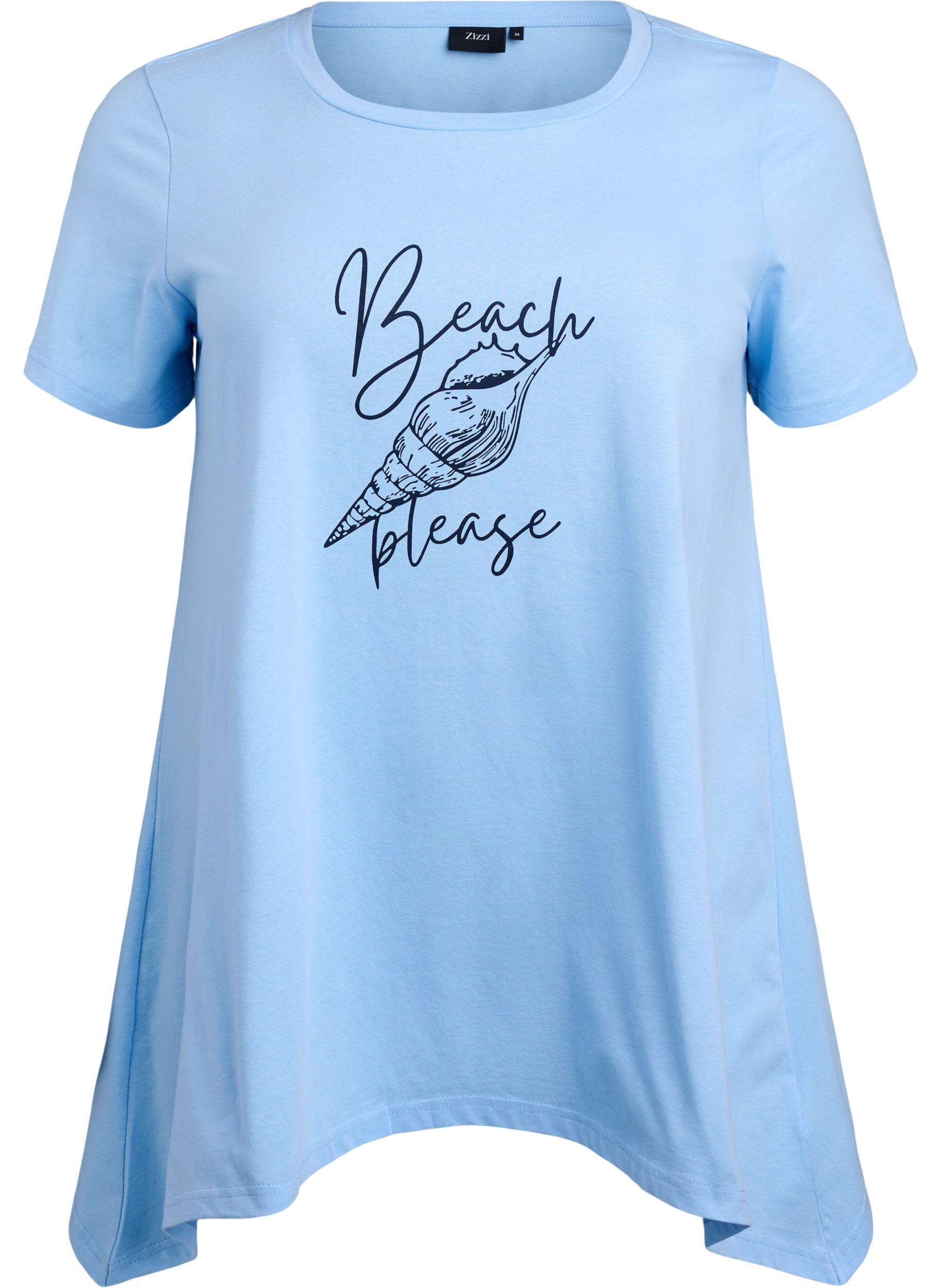 ZizziT-shirt med rund hals och A-linjeform, Bl&aring;, Packshot image number 0