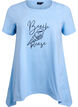 T-shirt med rund hals och A-linjeform, Bl&aring;, Packshot image number 0