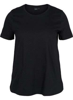 2-pack t-shirt i bomull, Deep Lavender/Black, Packshot image number 3