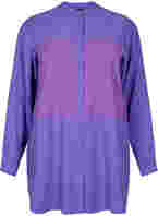 Lång skjorta med color-block, Purple Block