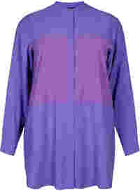 Lång skjorta med color-block