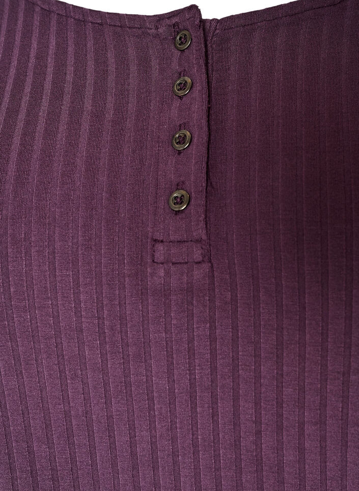 Nattlinne i viskosjersey med ribbad textur, Lila, Packshot image number 2