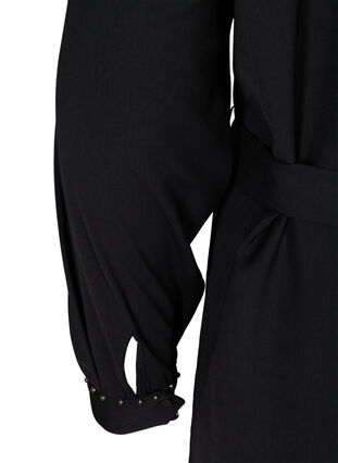 Tunika med knytband och nitar, Black, Packshot image number 3