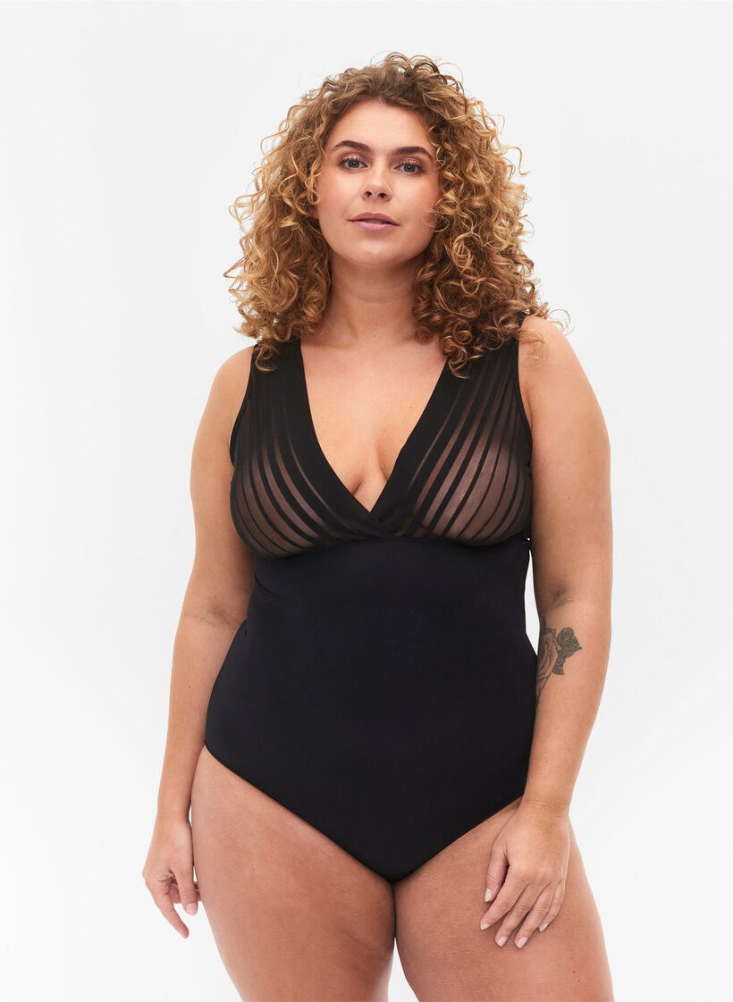 Body med mesh, Black, Model image number 0