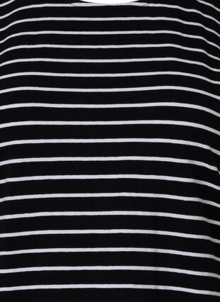 T-shirt i bomull med ränder, Black W. Stripe, Packshot image number 2