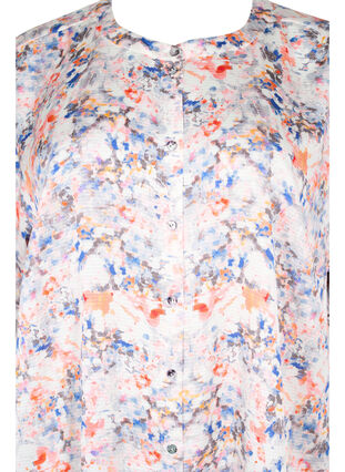 Tryckt skjortklänning med knappöppning, B.White graphic AOP, Packshot image number 2