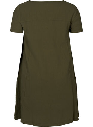 Kortärmad klänning, Ivy green, Packshot image number 1