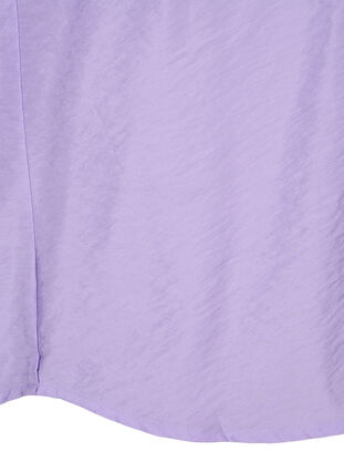 Kortärmad blus i viskos, Violet Tulip, Packshot image number 3