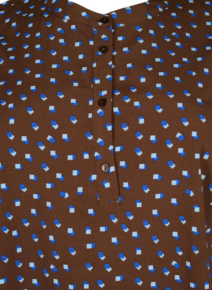 FLASH – Tunika med tryck och lång ärm, Chicory Coffee AOP, Packshot image number 2