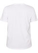 T-shirt i bomull med textm&auml;rke, Vit, Packshot image number 1