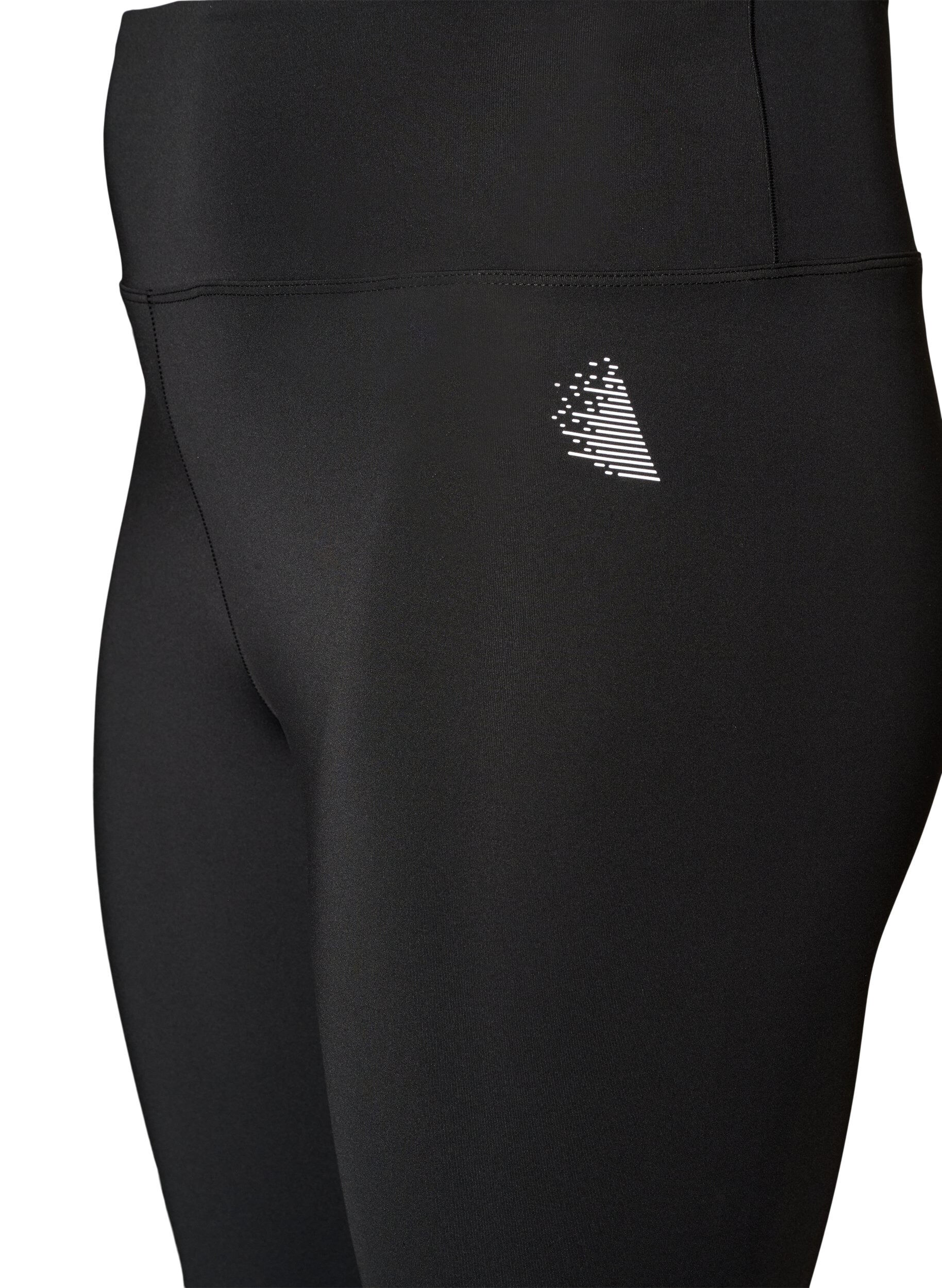 ZizziTr&auml;ningstights med h&ouml;g midja och ficka i linningen, Svart, Packshot image number 2