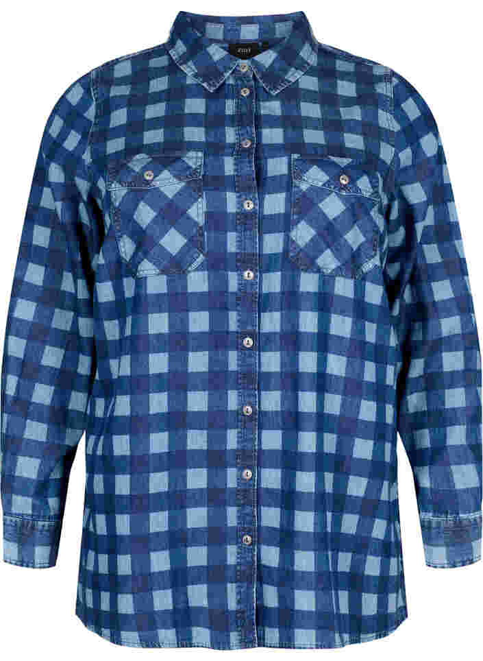 Bomullsskjorta i paisleymönster, Blue Check