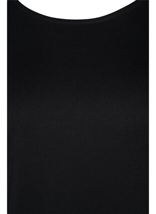 Klänning med 3/4 ärmar och pärlor, Black, Packshot image number 2