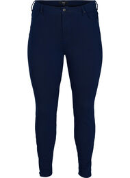 Amy jeans med hög midja och 4-way stretch, Dark blue