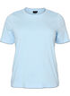 T-shirt i bomull med v&aring;giga kontrasterande kanter, Bl&aring;, Packshot image number 0