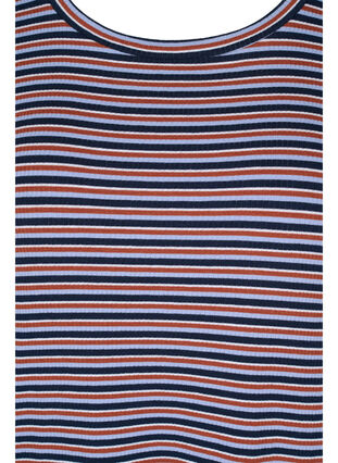 Randig klänning med slits, Mahogany/Navy Stripe, Packshot image number 2