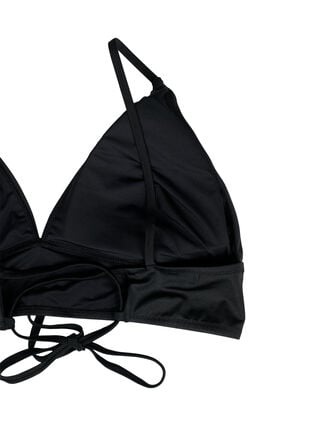Bikinitopp med avtagbara pads och knytband i ryggen, Black, Packshot image number 3