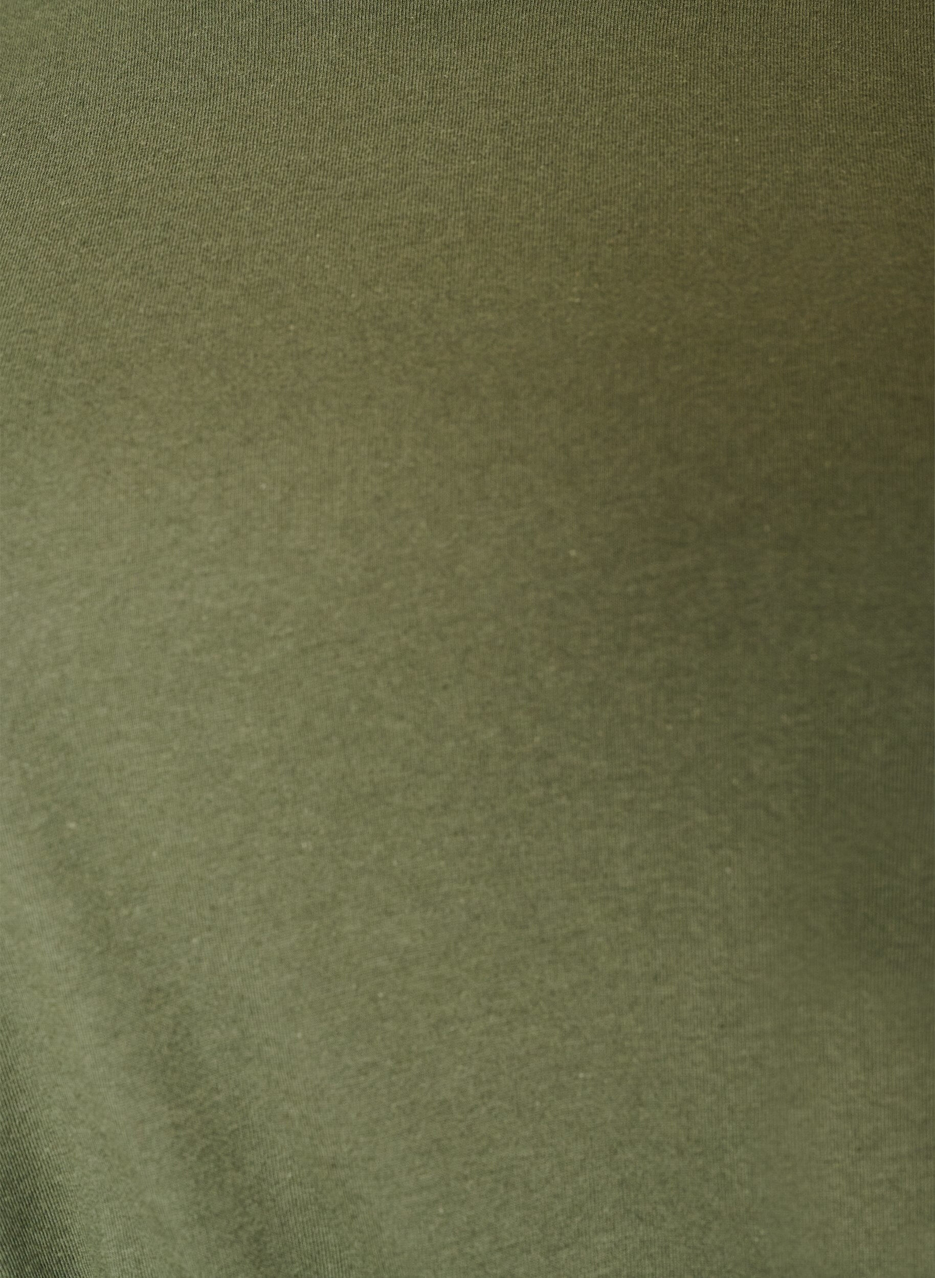 ZizziKl&auml;nning i bomull med &auml;rmar i broderie anglaise och knytsk&auml;rp i midjan, Gr&ouml;n, Packshot image number 2
