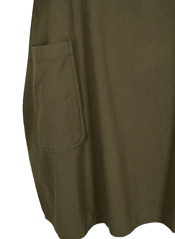 FLASH - Kortärmad tunika i bomull, Forest Night, Packshot image number 3