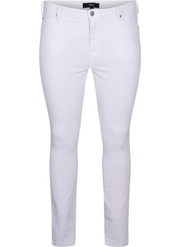 Super slim Amy jeans med hög midja, White, Packshot image number 0