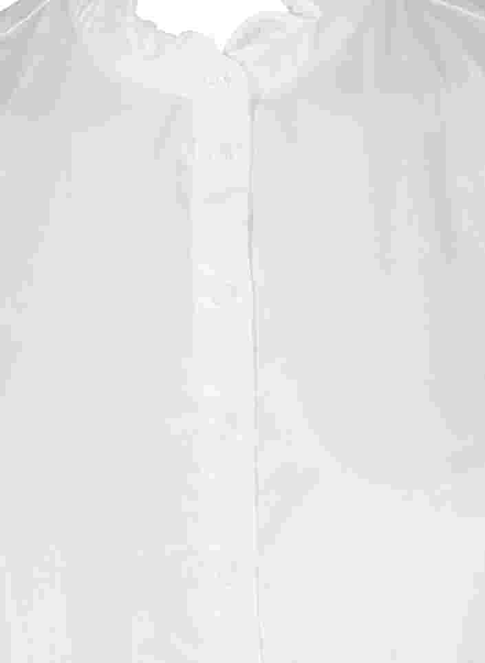 Lös skjortkrage med volangkant, Bright White, Packshot image number 2