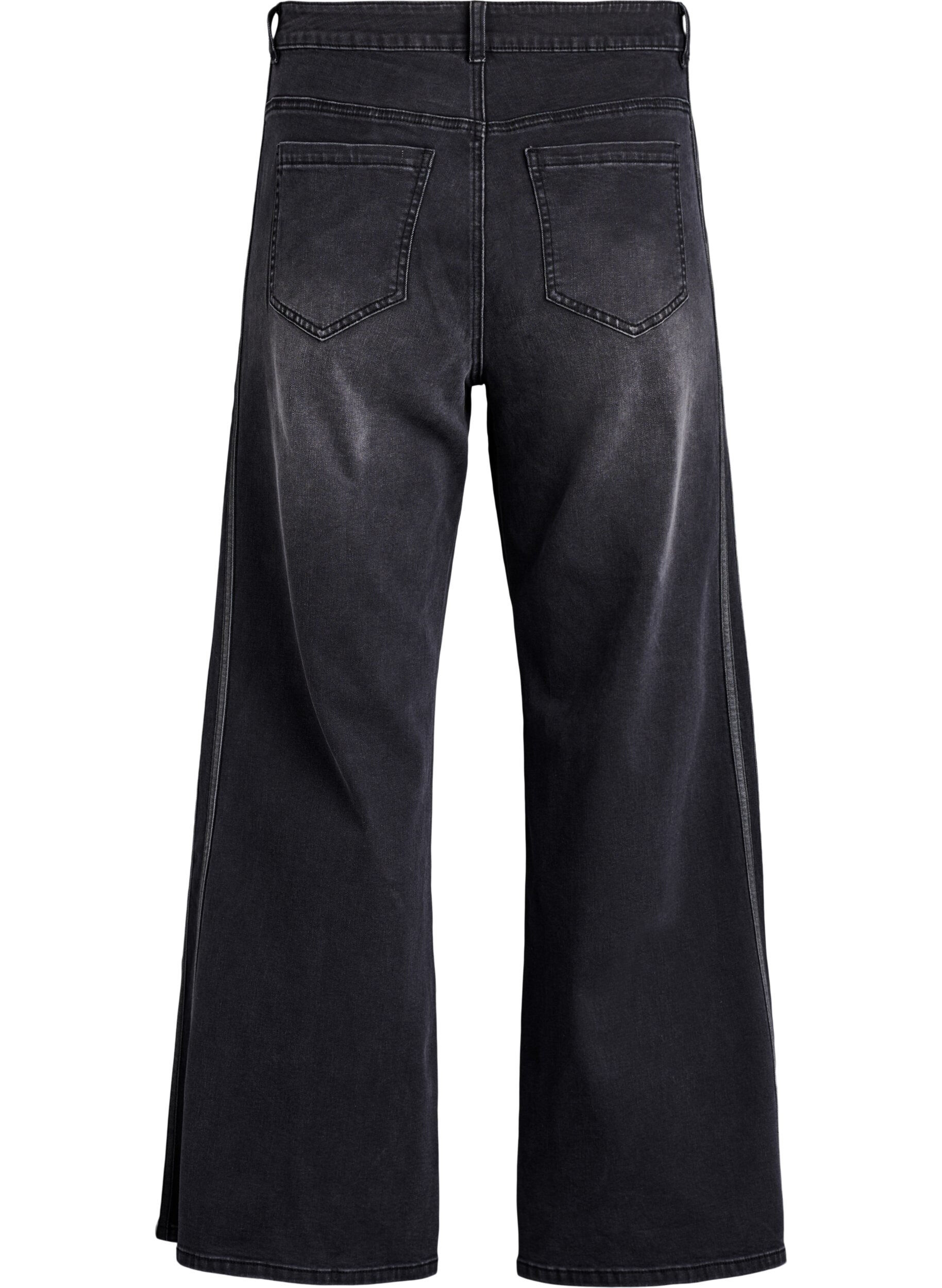ZizziJeans i bred passform med vertikala denimdetaljer, Gr&aring;, Packshot image number 1