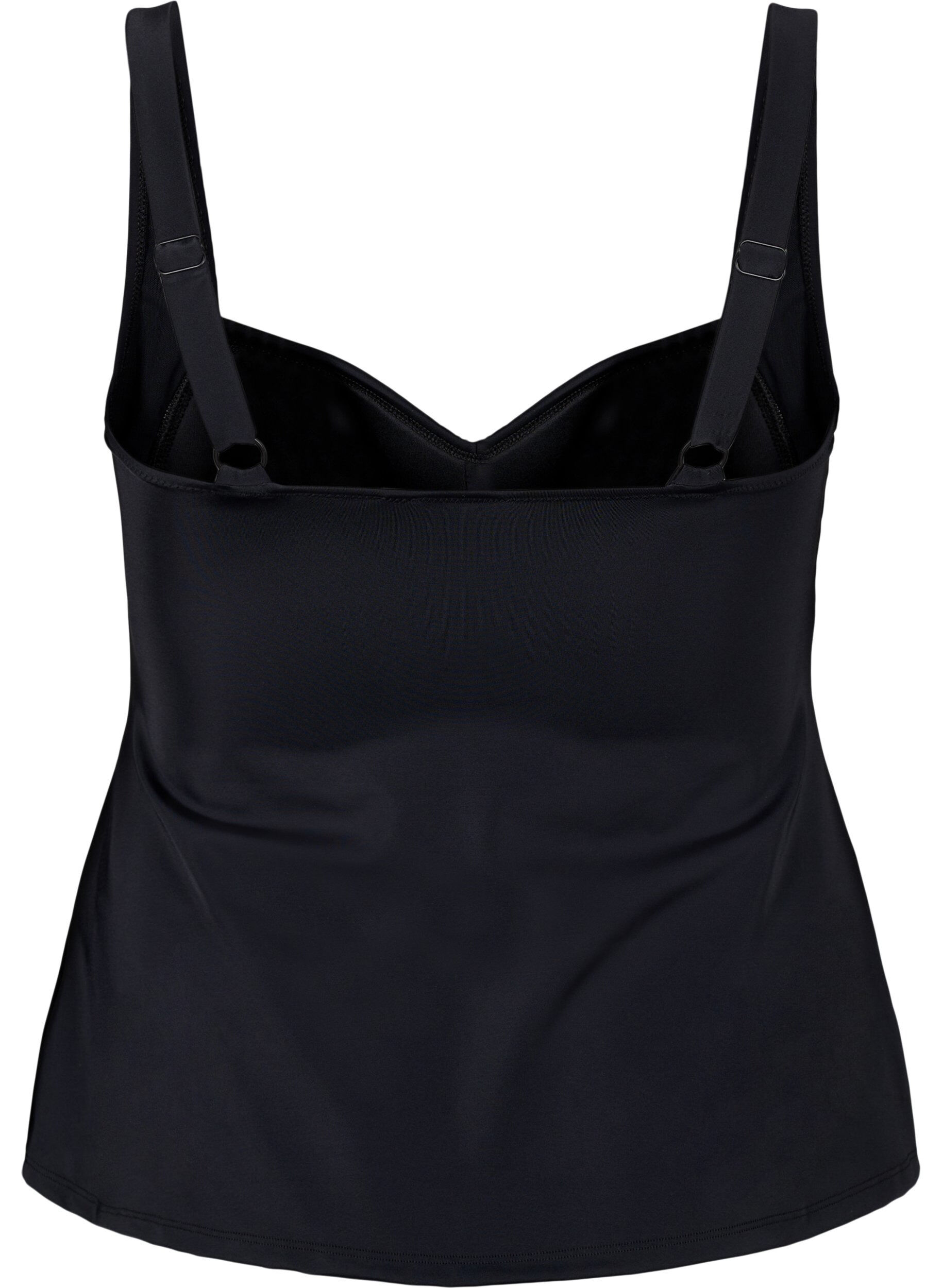 Zizzi Tankini med drapering, Svart, Packshot image number 1