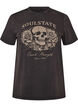 T-shirt i ekologisk bomull med grafiskt tryck, Beige, Packshot image number 0