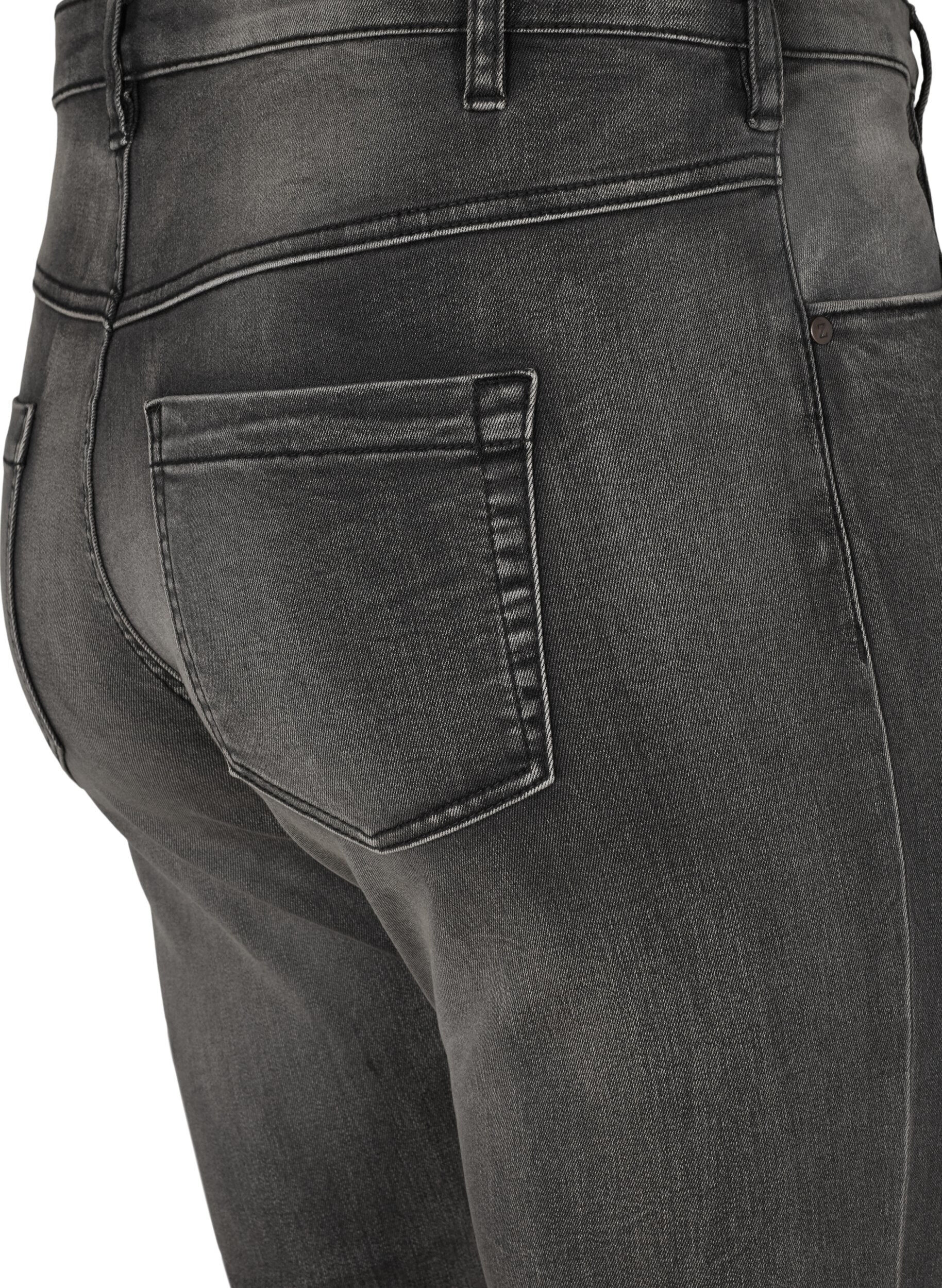 ZizziSlim fit Emily jeans med normalh&ouml;g midja, Gr&aring;, Packshot image number 3