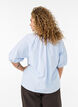 Skjortblus med kn&auml;ppning och knytsk&auml;rp, Bl&aring;, Model image number 2