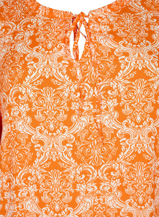 Kortärmad viskosklänning med tryck, Exuberance Oriental, Packshot image number 2