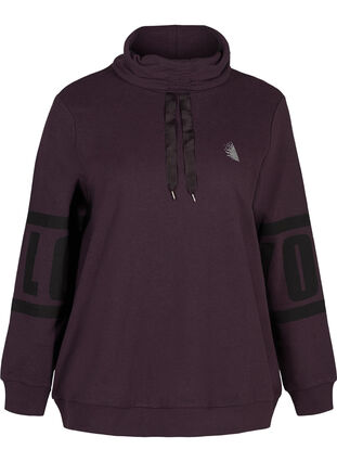 Sweatshirt med hög hals, Blackberry Wine, Packshot image number 0