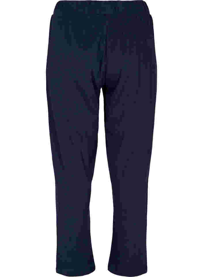 Pyjamasbyxor i bomull med mönster, Navy Blazer, Packshot image number 1